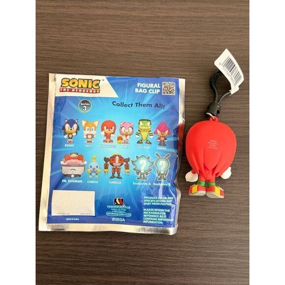 Sonic The Hedgehog Knuckes Series 3 Blind Bag Figural Keychain - Picture 2 of 2